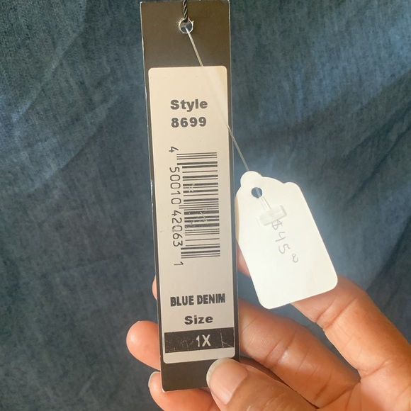 For Her NYC Women half Shoulder Blouse size1XL new color Blue - Picture 4 of 4